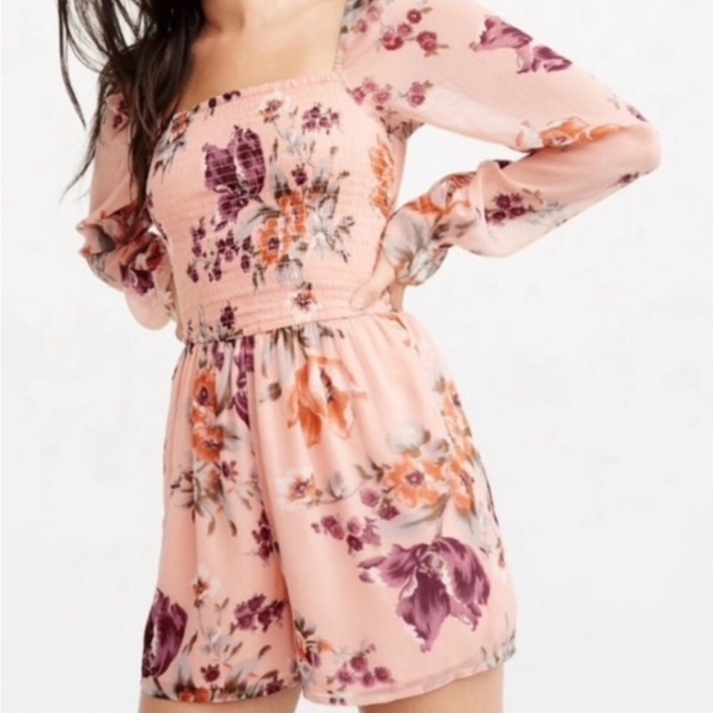 Abercrombie & Fitch Floral Pink Romper